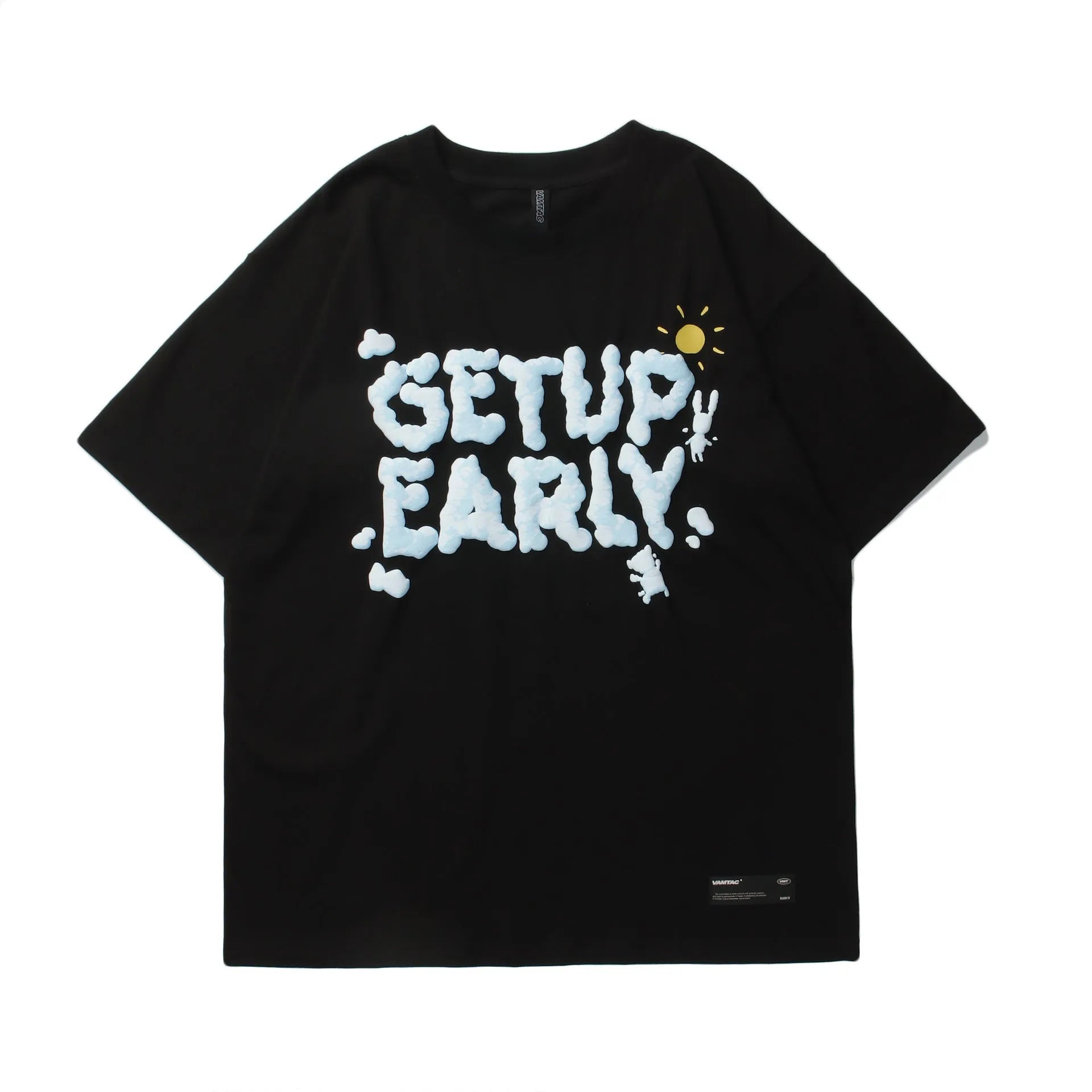 Foam Printing Short-Sleeved T-Shirt Getup Early - Bellarte Enchanté Foam Printing Short-Sleeved T-Shirt Getup Early